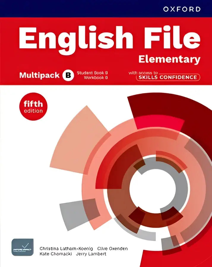 Rood-wit engels file 5th edition student book en workbook multipack b met concentrisch cirkeldesign