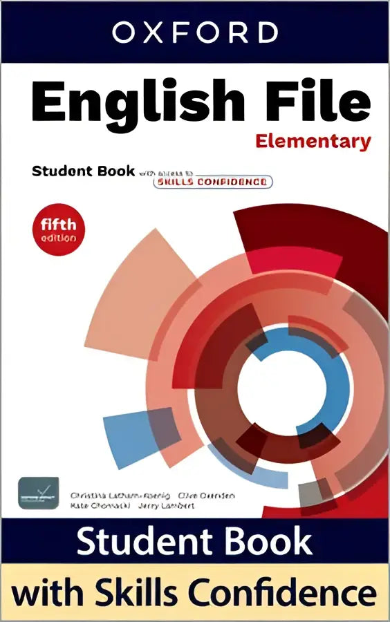 English file 5th edition elementary student book in blauwe omslag met skills confidence voor taalvaardigheid