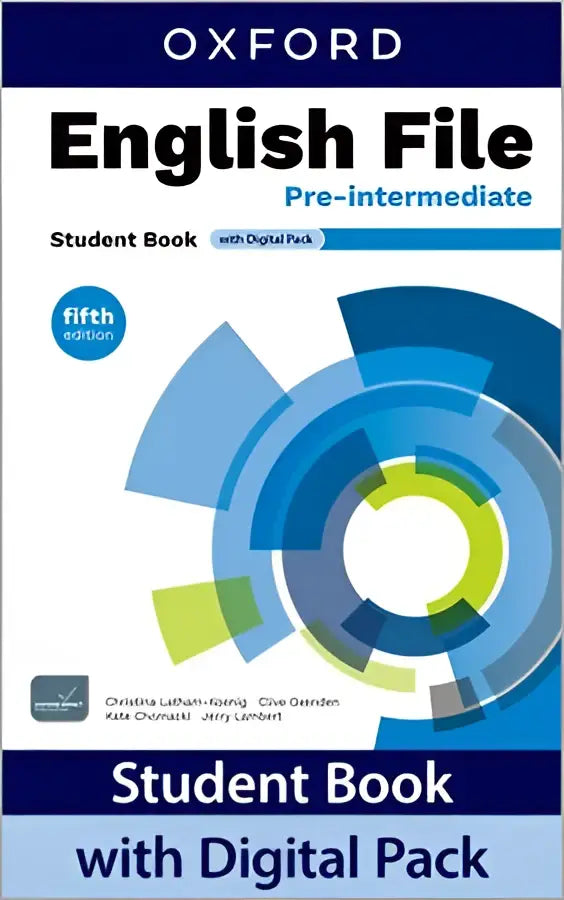 Oxford english file 5th edition pre-intermediate student book with digital pack in full color for language learning