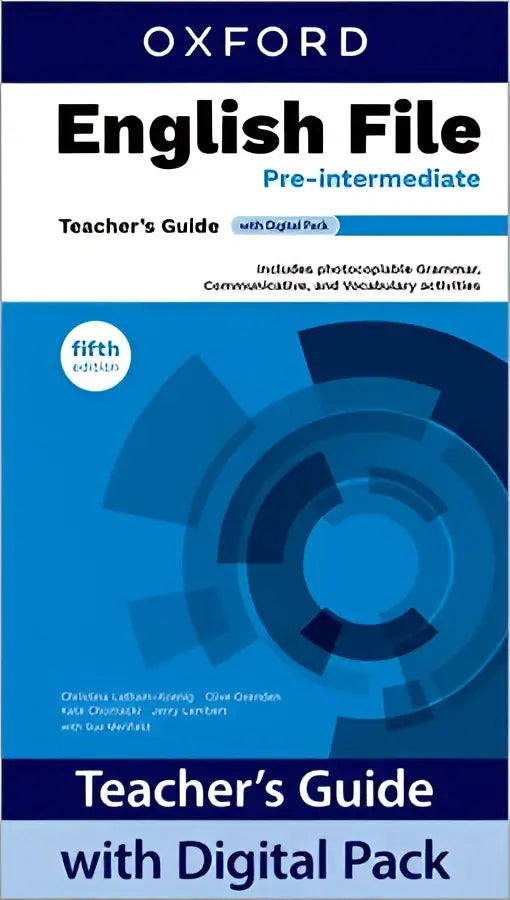 Oxford English File pre-intermediate teacher’s guide with digital pack is een complete Engelstalige methode voor docenten