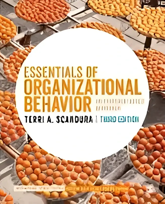 De boekcover toont essentials of organizational behavior in oranje tekst door terri a voor internationaal studenten gebruik