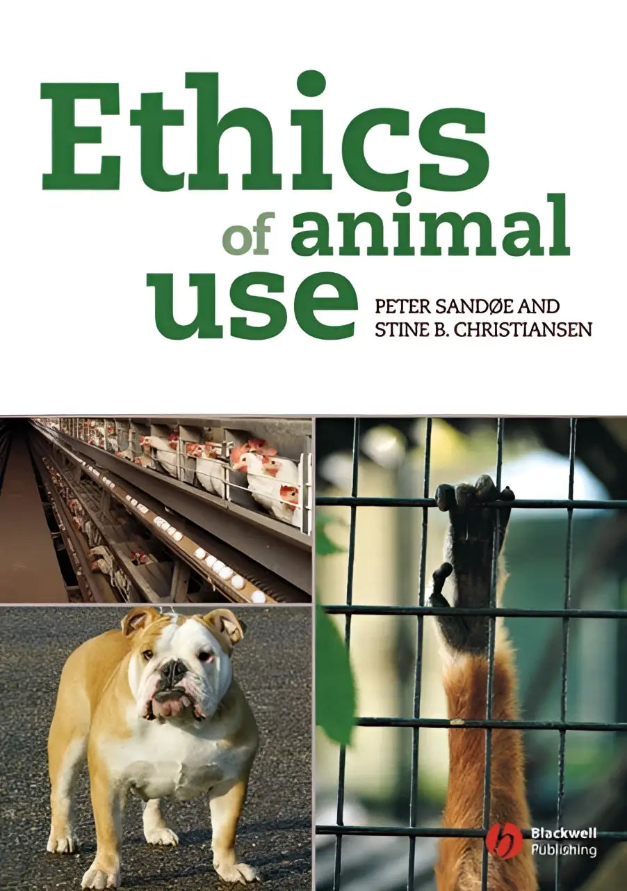 De boekomslag van ethics of animal use door peter sandoe en stine b voor dierenartswetenschap over animal use