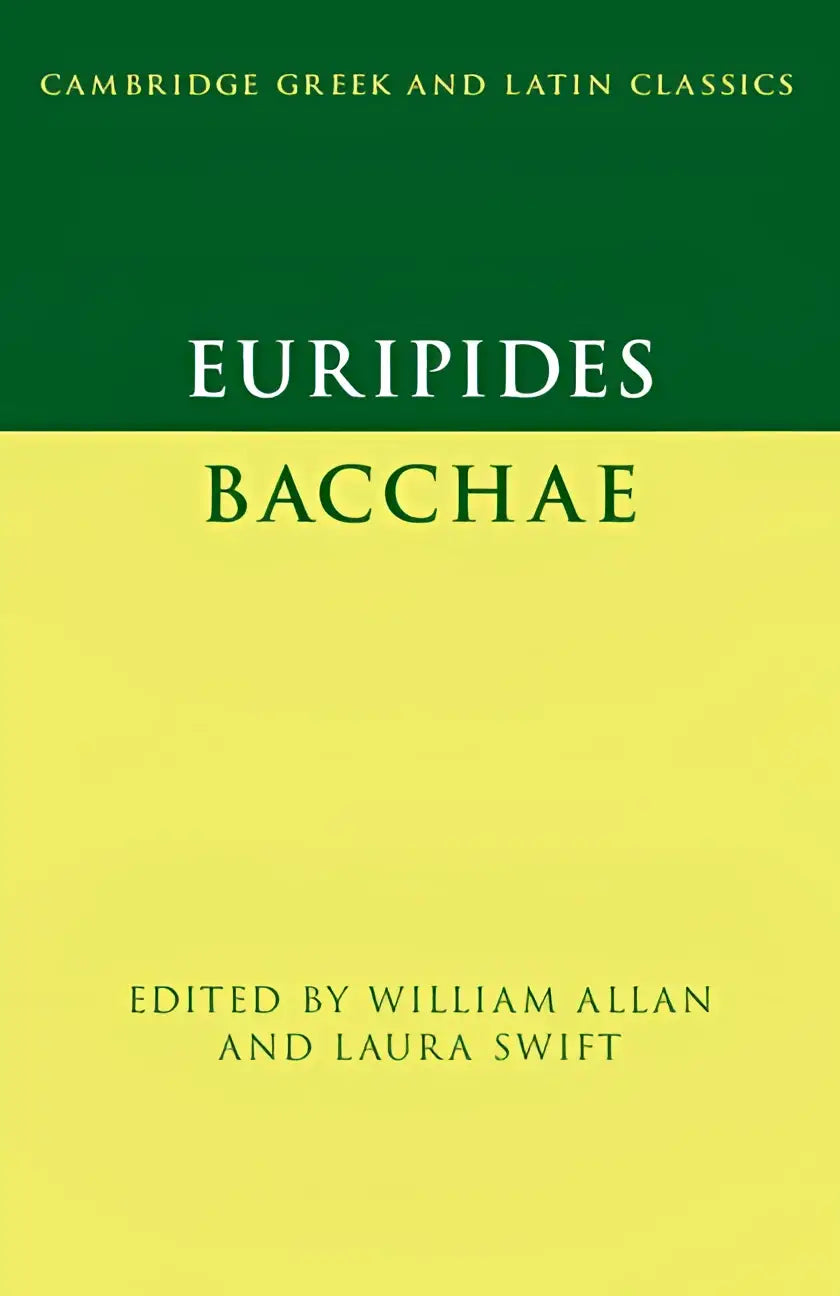Groen en geel hardcover boek bacchae door euripides een van de meest gelezen klassieke tragedies wereldwijd