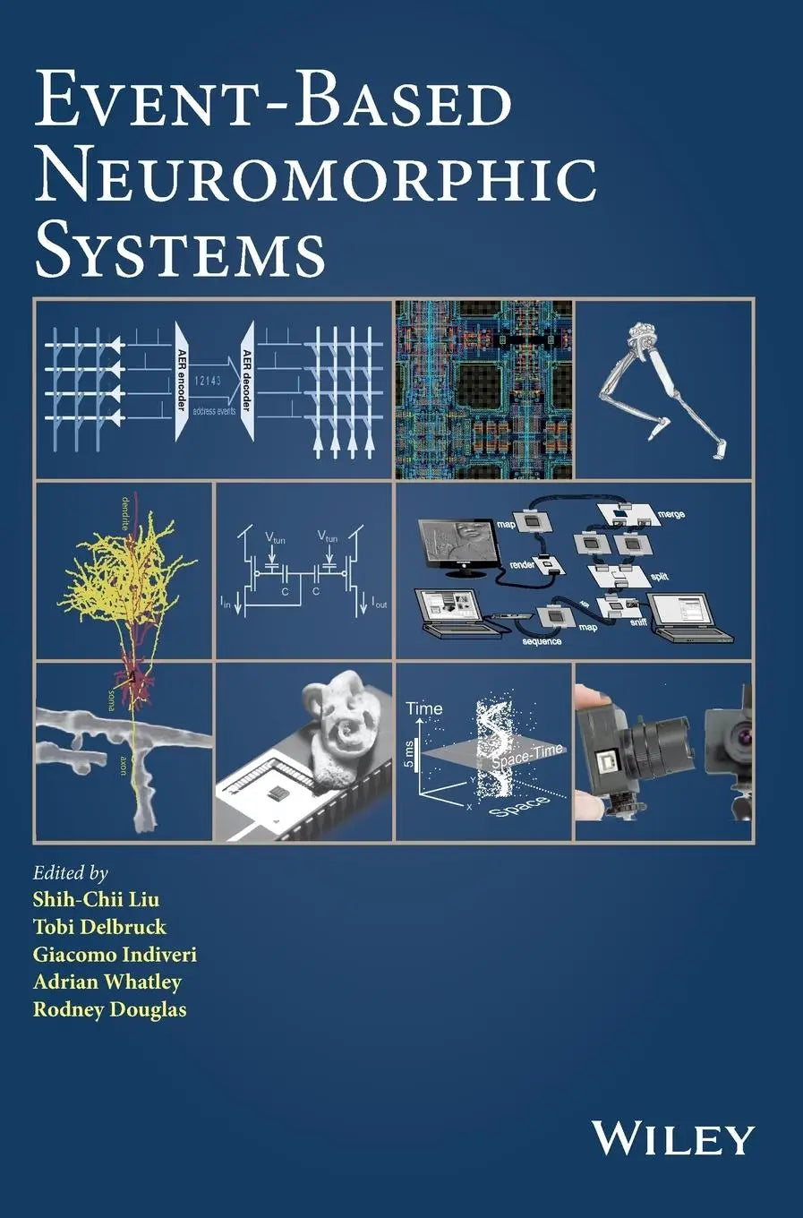 De boekomslag van event-based neuromorphic systems over neuromorphic electronic systemen en sensors in nervous systems