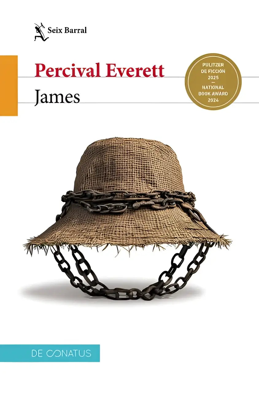 Een rustieke bruine juten hoed met brede rand en rafelige randen omringd door zware zwarte metalen kettingen premio pulitzer politieke verhalen