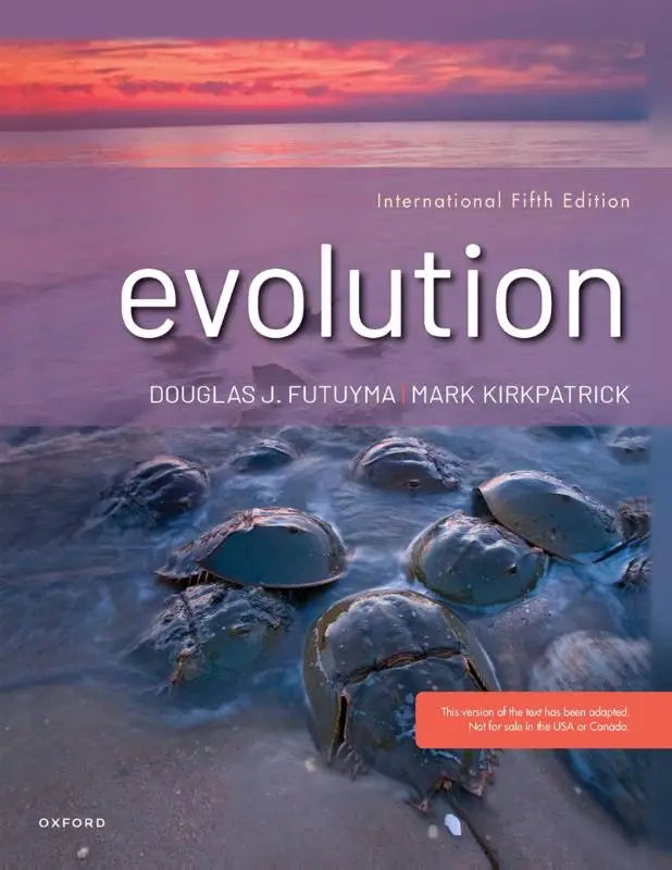 De cover van het evolution handboek internationale vijfde editie door douglas j met focus op undergraduate-level evolutionary biology