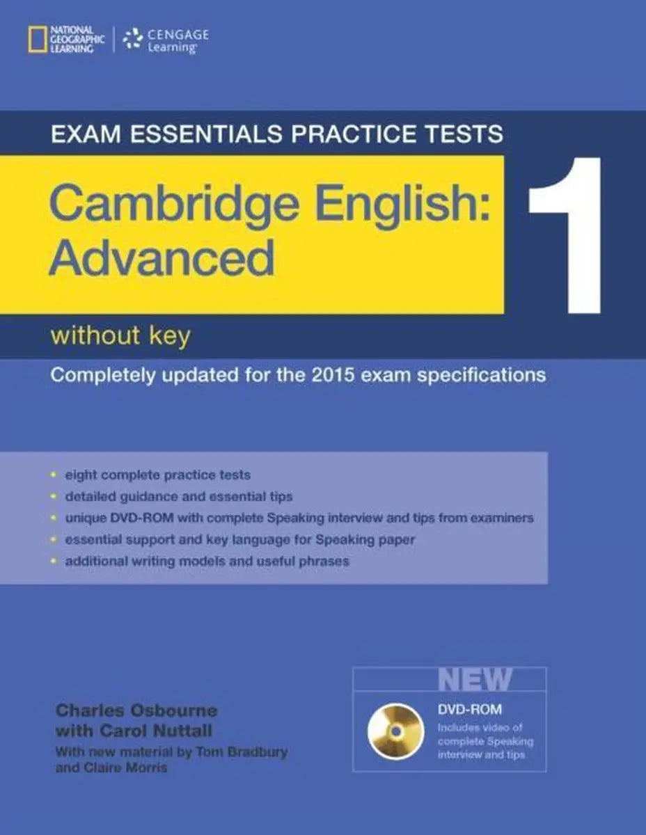 Exam essentials: cambridge advanced practice tests 1 book without key + dvd-rom - exam essentials: cambridge advanced
