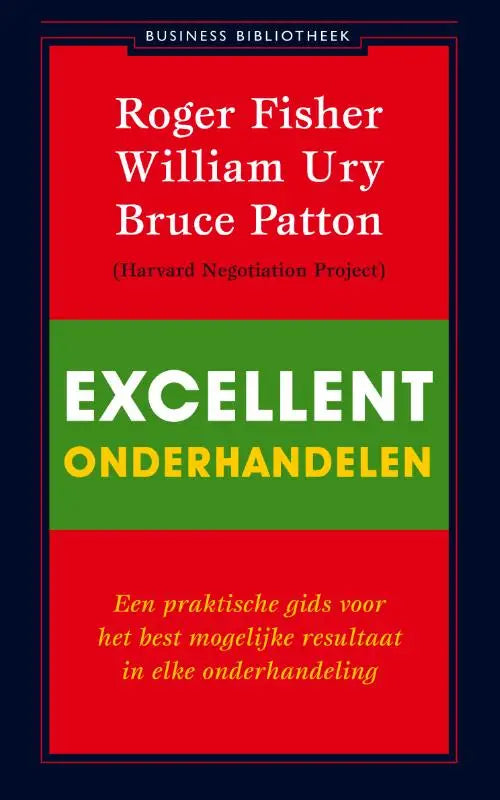 Rood en groen hardcover boek excellent onderhandelen door roger fisher bruce patton en william ury