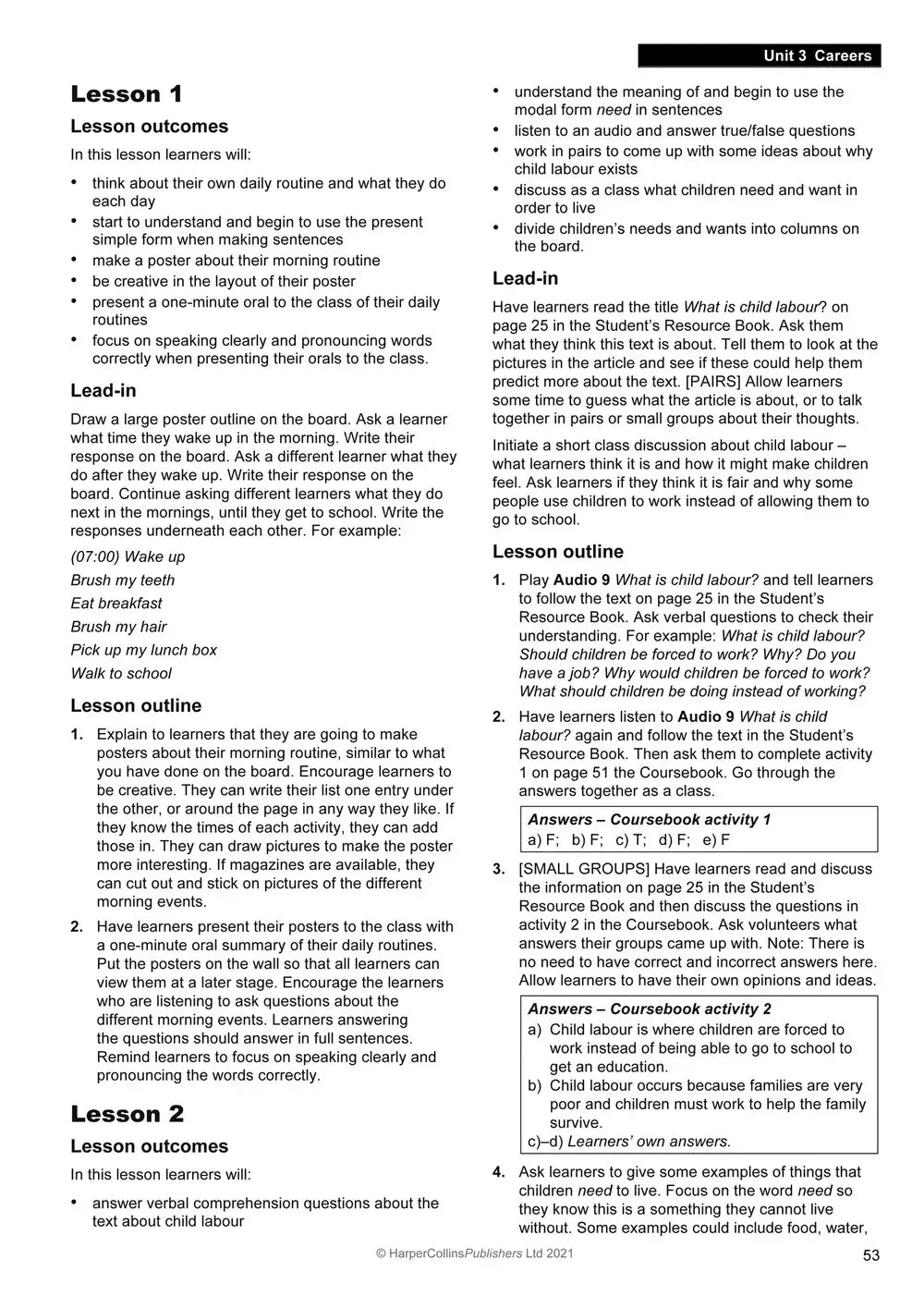 Pagina uit de educatieve leraarshandleiding explore english teacher’s guide 6 tweede editie met lesplannen en activiteiten