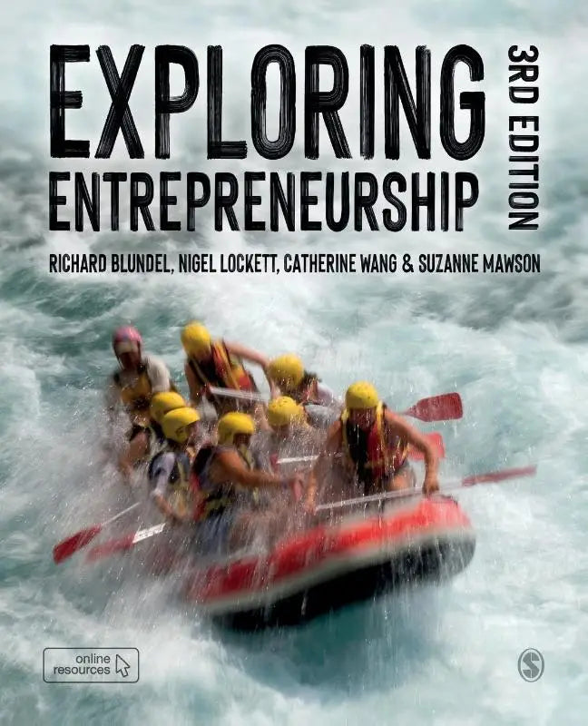 De cover van het derde editie leerboek exploring entrepreneurship met nieuwe en bijgewerkte inzichten van blundel en anderen
