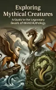 De cover van het boek exploring mythical creatures toont een kleurrijke illustratie van de legendary beasts als gids