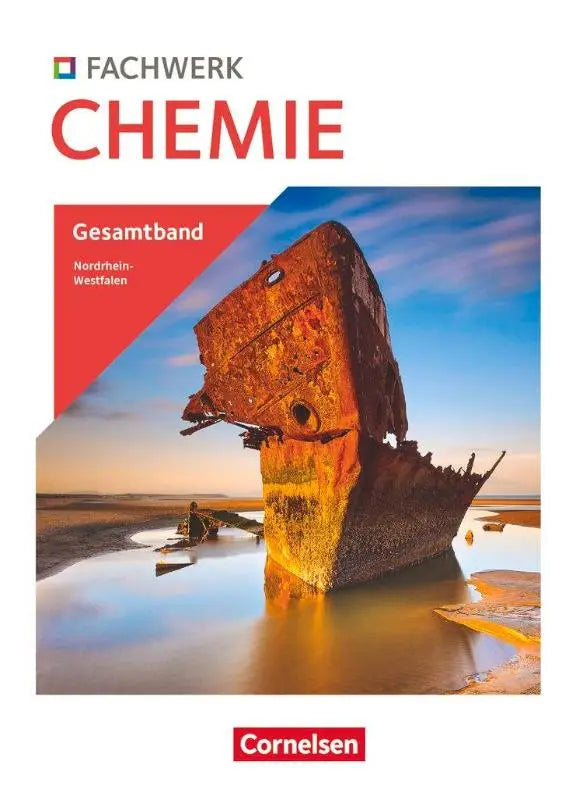 Verweerd schipwrak met oranje bruine corrosie in ondiep water bij blauwen lucht für fachwerk chemie mit animationen und digitalen hilfen
