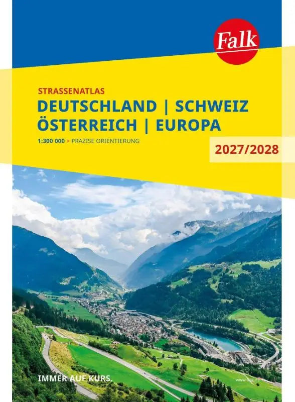 Falk Straßenatlas 2027/2028 Deutschland, Schweiz, Österreich 1:300.000 - Autoatlas mit Europa 1:4,5 Mio.