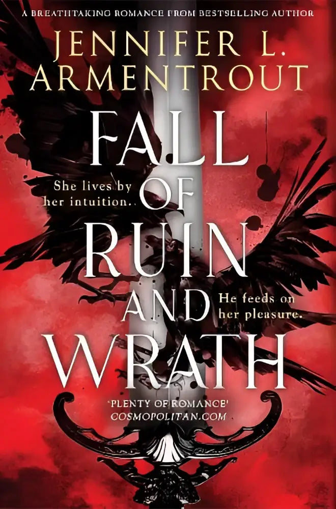 De boekcover van fall of ruin and wrath door jennifer l toont een donkere en sfeervolle illustratie met de focus op ruin and wrath