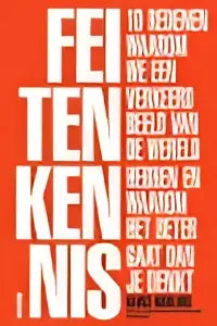 De verticale tekst bold design feitenkennis in hoofdletters op een product van uitgeverij unieboek over algemene onderwerpen van hans rosling
