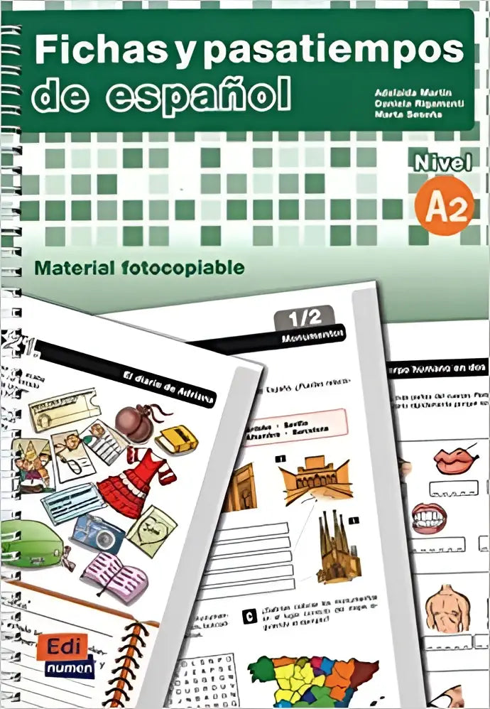 Fichas y pasatiempos de español. Nivel a2 - fichas y pasatiempos de español. Nivel a2 - boek