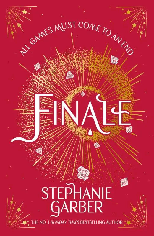 De derde spellbinding roman finale toont een rode omslag met witte titel en gouden kaartmotieven