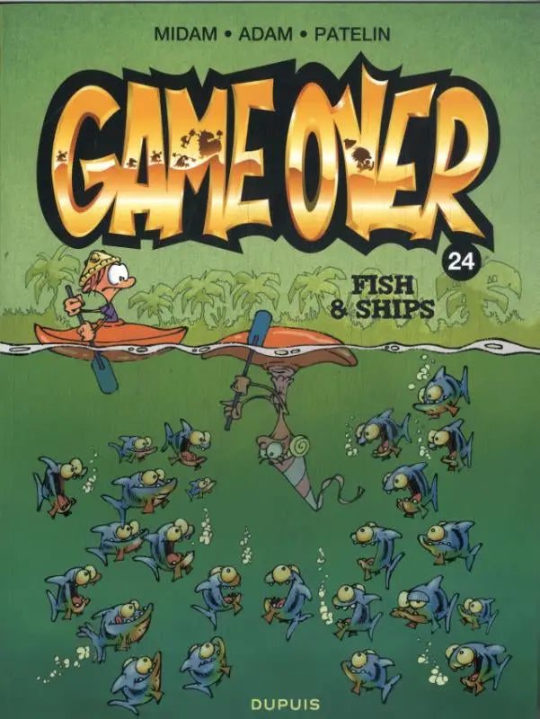 Cover van het stripboek game over 24 fish & ships door midam adam en patelin gericht op strips algemeen