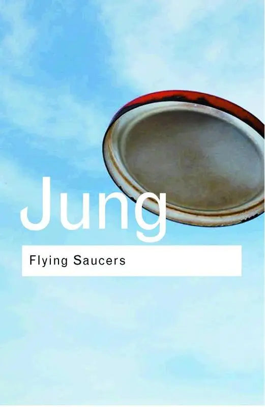 Een weerbare ronde metalen deksel met een rode rand en zilveren binnenkant van flying saucers modern myth over dingen gezien in de lucht