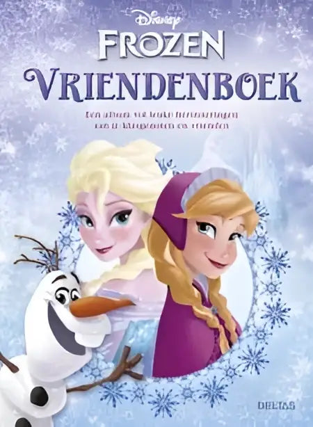 Frozen vriendenboek kinderactiviteitboek met elsa anna en olaf in kleurrijk winters design