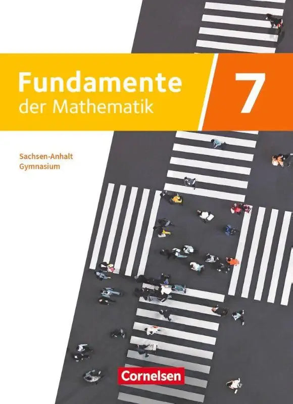 De cover van het fundamente der mathematik 7 leerboek voor sachsen-anhalt gymnasium met erklärfilmen van cornelsen