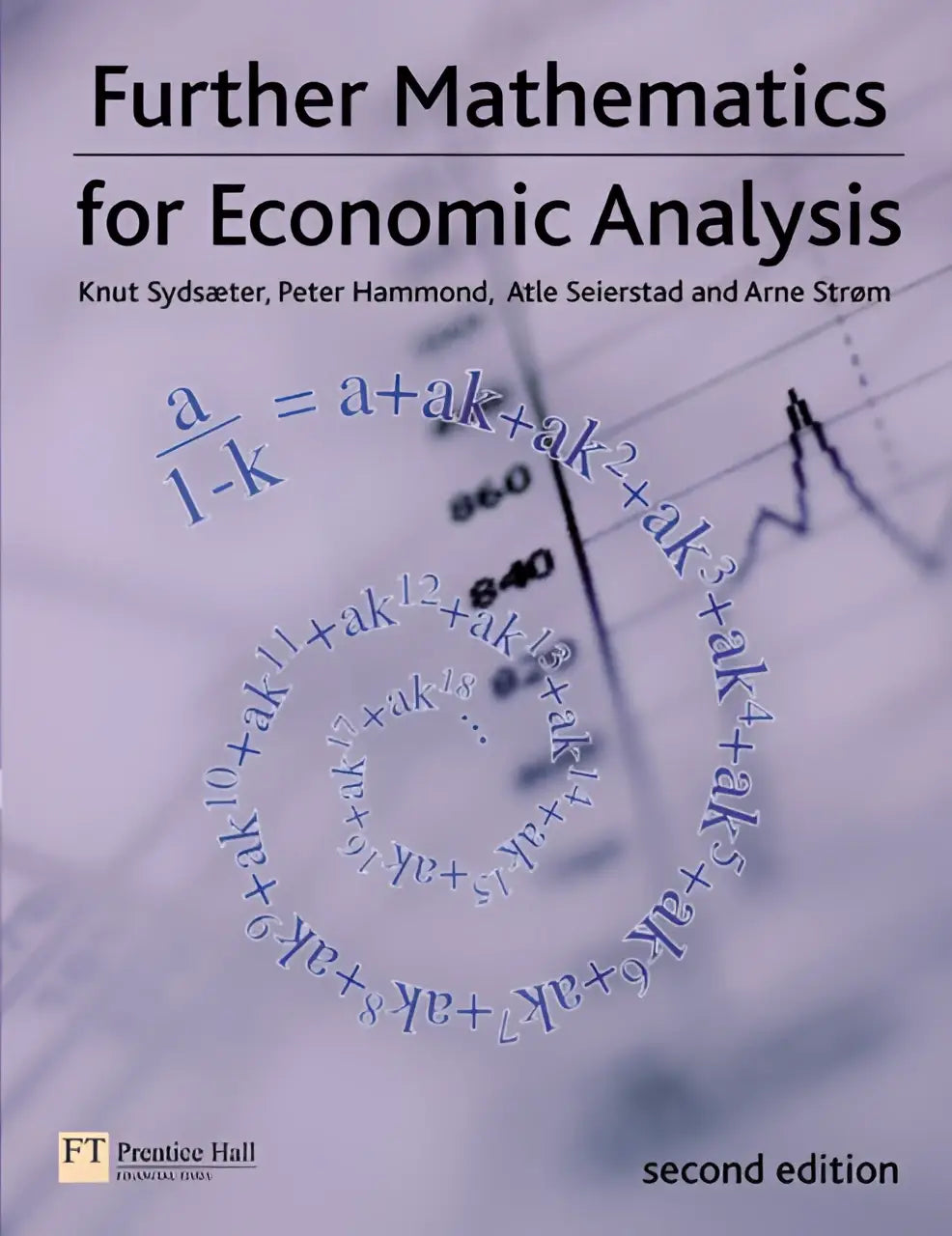 The book finds the right balance with a light blue and white cover featuring equations for further mathematics for economic analysis
