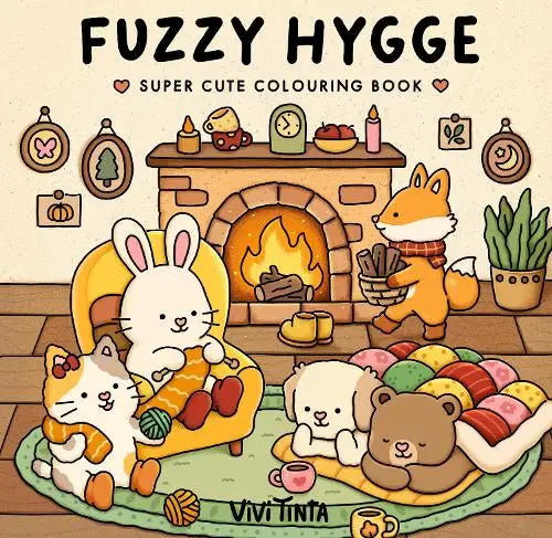 Fuzzy Hygge - Super cute colouring book