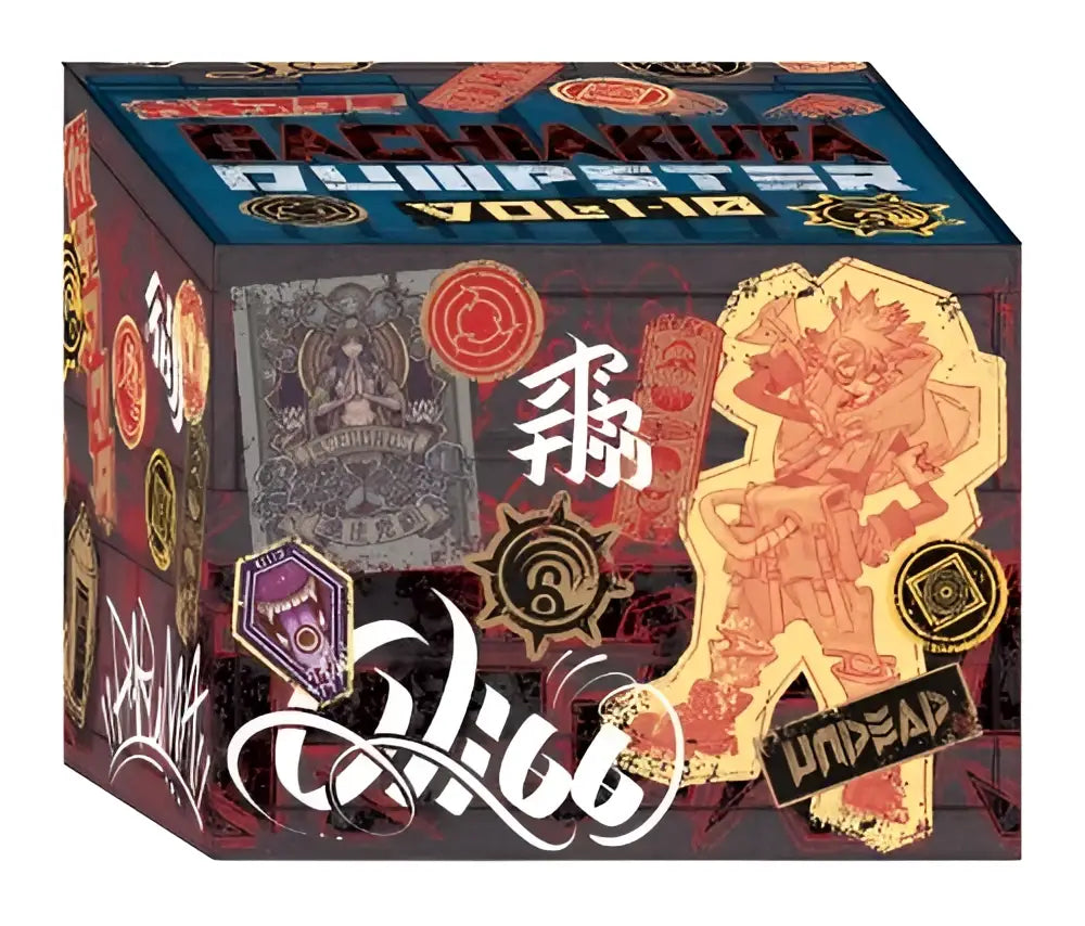 De gachiakuta dumpster season manga box set is een kleurrijke manga box met gedurfde graphics en gestileerde karakterkunst