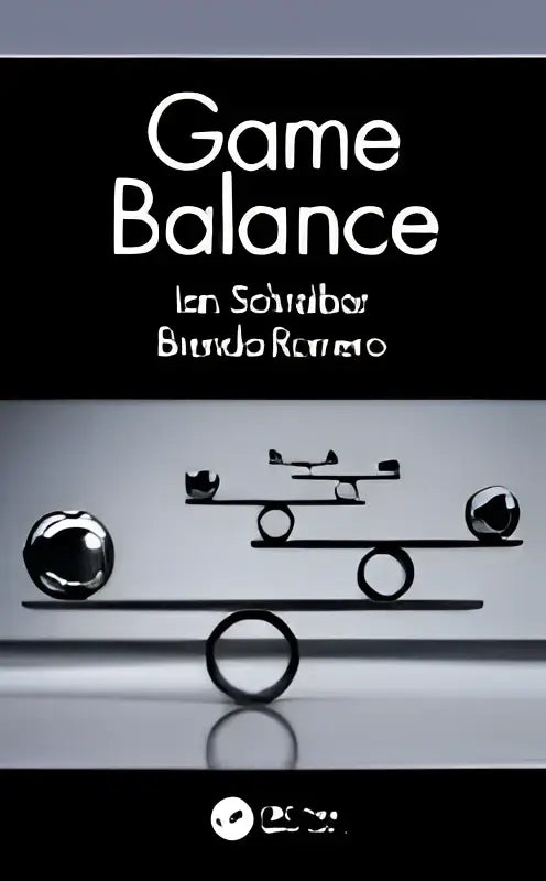 De boekcover van game balance toont de titel in vet wit met auteursnamen eronder