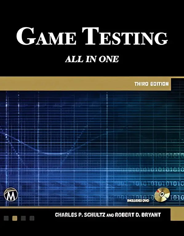 De boekomslag van game testing all in one derde editie door Charles P met blauw en oranje kleuren voor game-testen