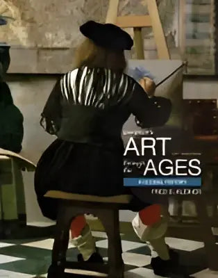 De boekomslag van gardners art through the ages toont een zwart-wit illusie van een kunstenaar die schildert op canvas