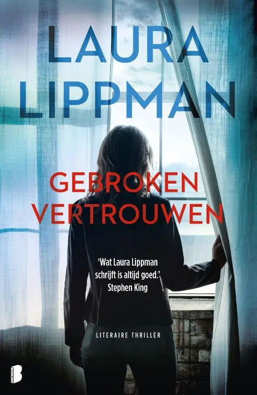 De boekcover van gebroken vertrouwen van laura lippman toont een silhouet voor koele achtergrond na zwaar ongeluk