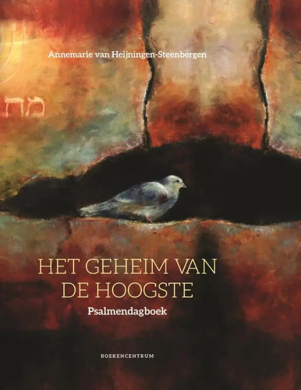 Een zachtgrijze duif op een aardkleurige ondergrond als omslagbeeld voor het psalmendagboek het geheim van de hoogste