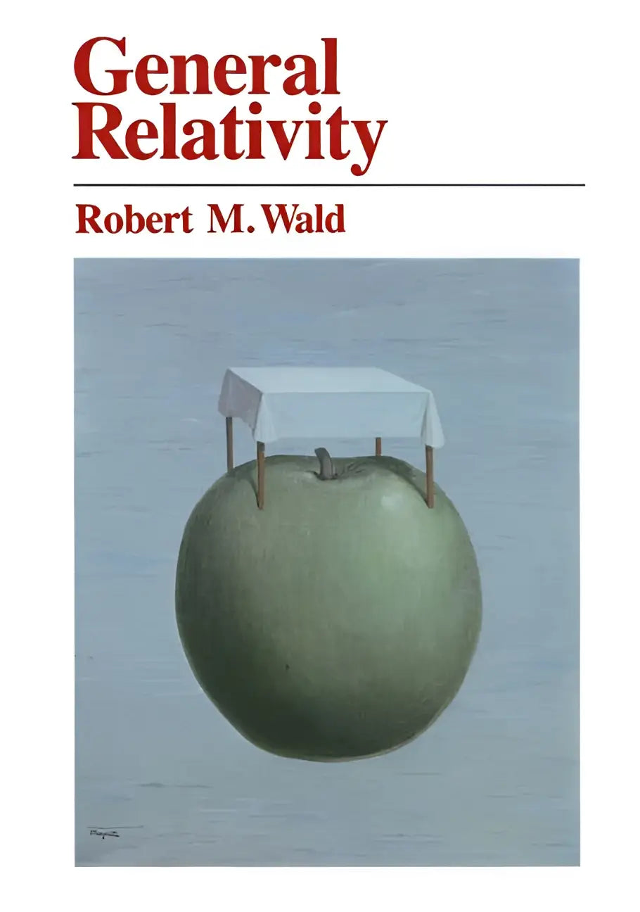 Een groene appel met een klein wit tafelkleed op een tafel met vier dunne houten poten voor general relativity