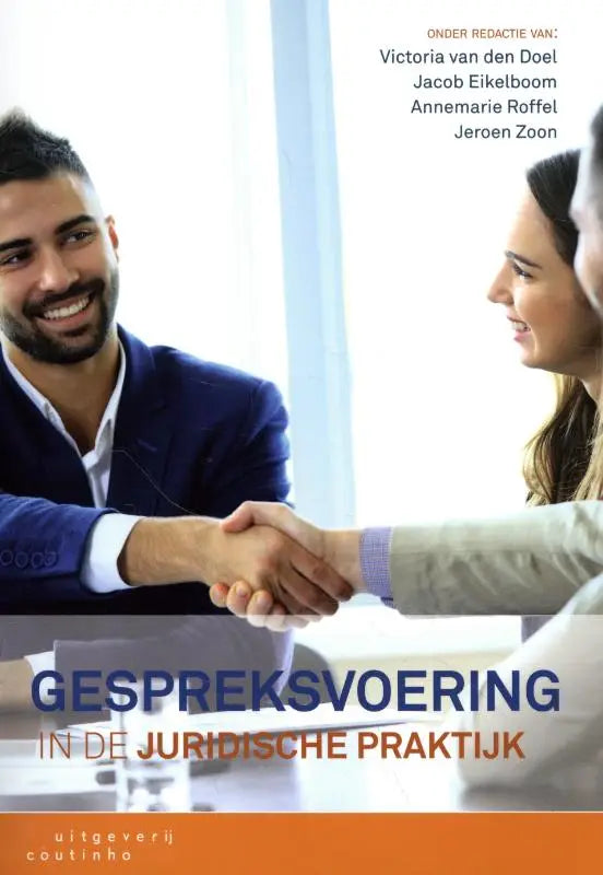 Boekcover Gespreksvoering in de juridische praktijk met handdruk