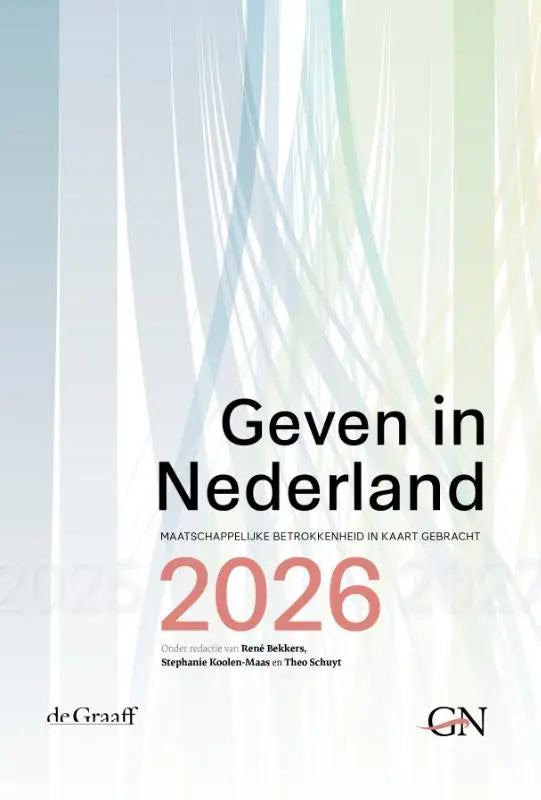 Cover van de 2026 editie van het boek geven in nederland door de graaff over maatschappelijke betrokkenheid kaart gebracht
