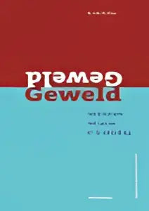 Rode geweld logo op witte achtergrond voor het boek geweld van koninklijke boom uitgevers sociale psychologie