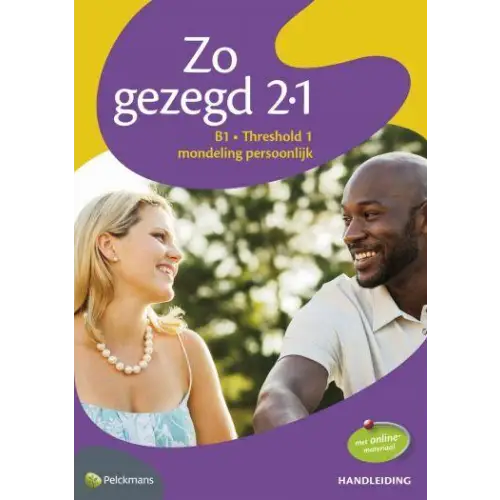 Zo gezegd 2.1 threshold 1 mondeling persoonlijk handleiding & audio-cd & dvd & didactische materialenkoffer (set)