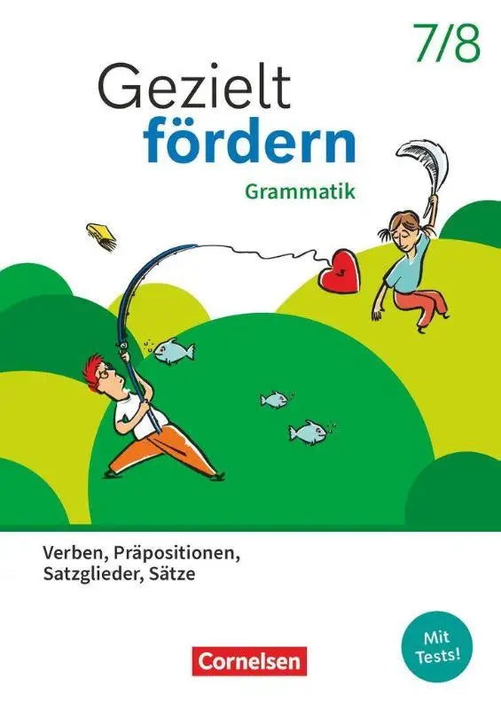 De cover van het gezielt fördern grammatik werkboek voor de 7e en 8e klas met thema verben en satzglieder