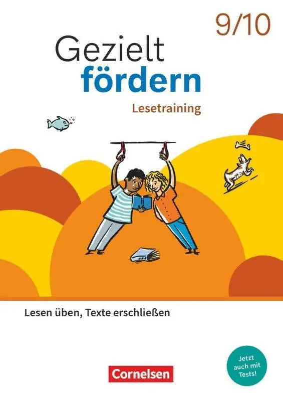 Het voorkant van het leer- en oefenboek gezielt fördern voor grade 9/10 van cornelsen met focus op leestaining