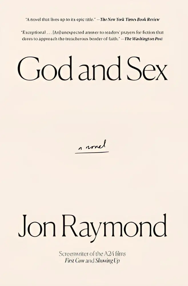 Beige hardcover boek god and sex van jon raymond voor liefhebbers van god and sex en spirituele romans