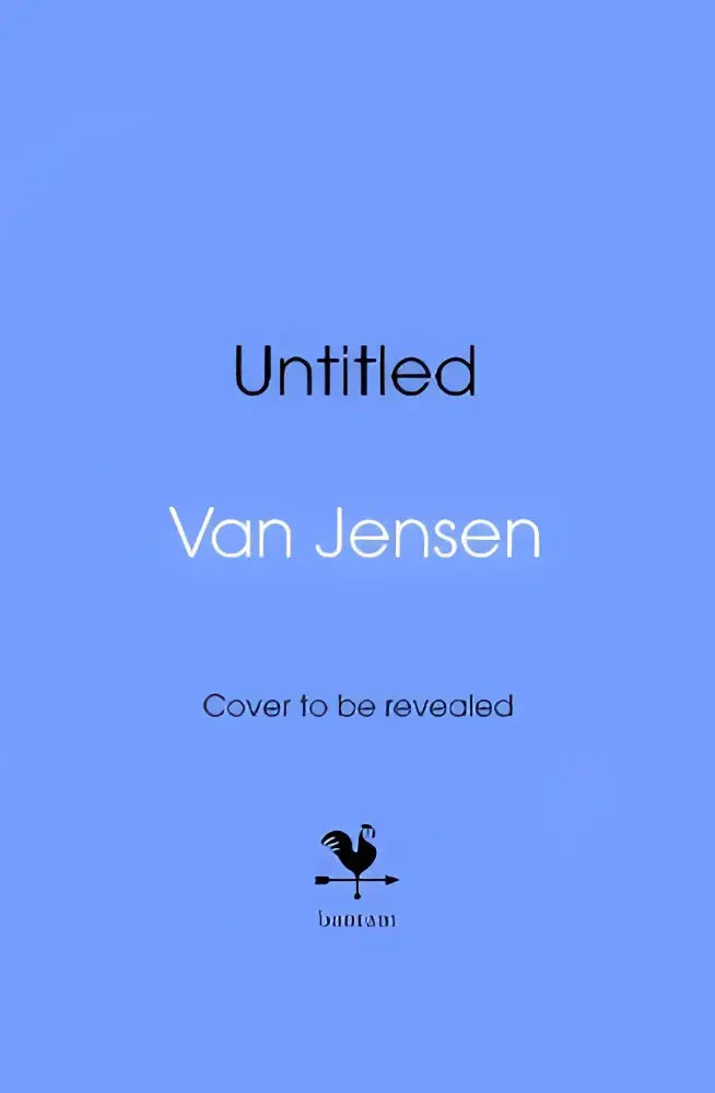 Blauw boek Godrise met zwarte en witte tekst untitled van van Jensen en haanlogo, science fiction en spannende fictie