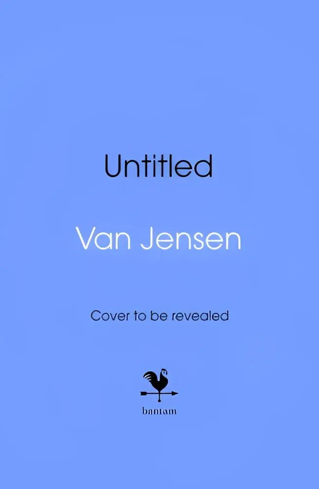 Blauw boek met zwarte en witte tekst getiteld untitled van van jensen in godrise science fiction apocalyptische fictie