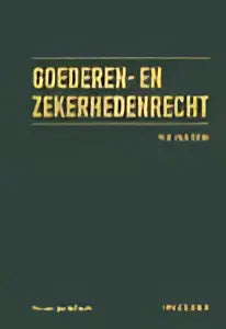 Zwartwit tekstgerichte afbeelding van goederen- en zekerhedenrecht gepubliceerd door koninklijke boom uitgevers