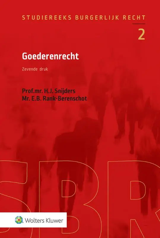 Rood hardcover studieboek goederenrecht door prof van wolters kluwer nederland, kluwer nederland editie