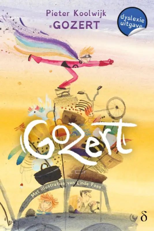 De cover van het kinderboek Gozert door Pieter Koolwijk, geïllustreerd door Linde Faas, dyslexievriendelijke editie