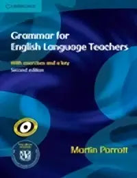 Boekomslag van grammar for english language teachers door martin parrott met minimalistisch zwart-wit ontwerp