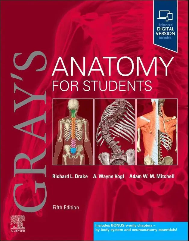 Rode hardcover textbook gray’s anatomy for students fifth edition with anatomical illustrations and enhanced digital version