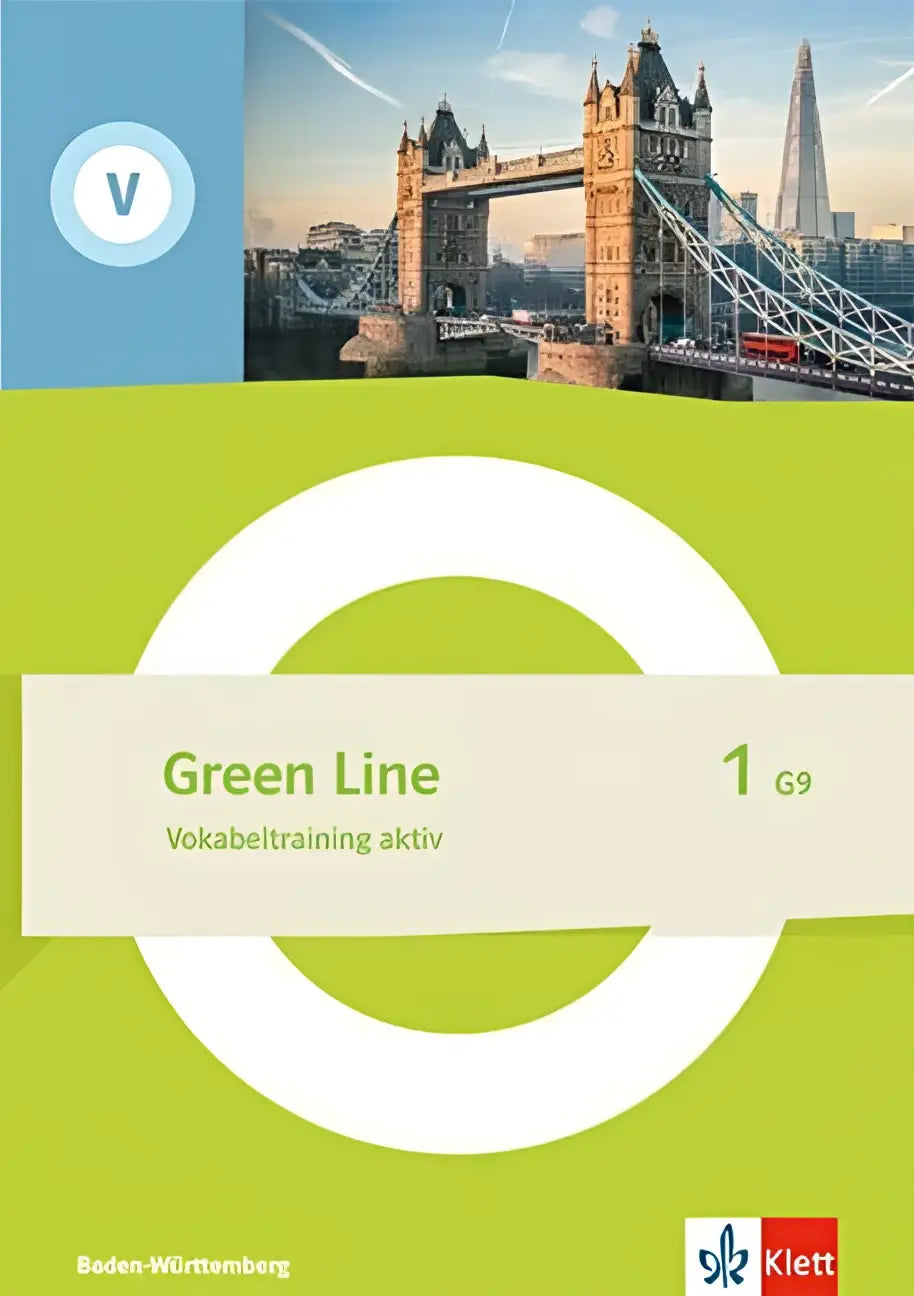 Green line 1 g9 vokabeltraining aktiv arbeitsheft mit lösungen klasse 5 cover met london tower bridge en shard skyline