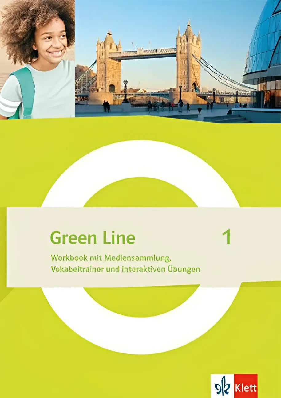 Green line 1 workbook mit mediensammlung und übungssoftware klasse 5 mit hellgrünem cover und weißem kreisdesign